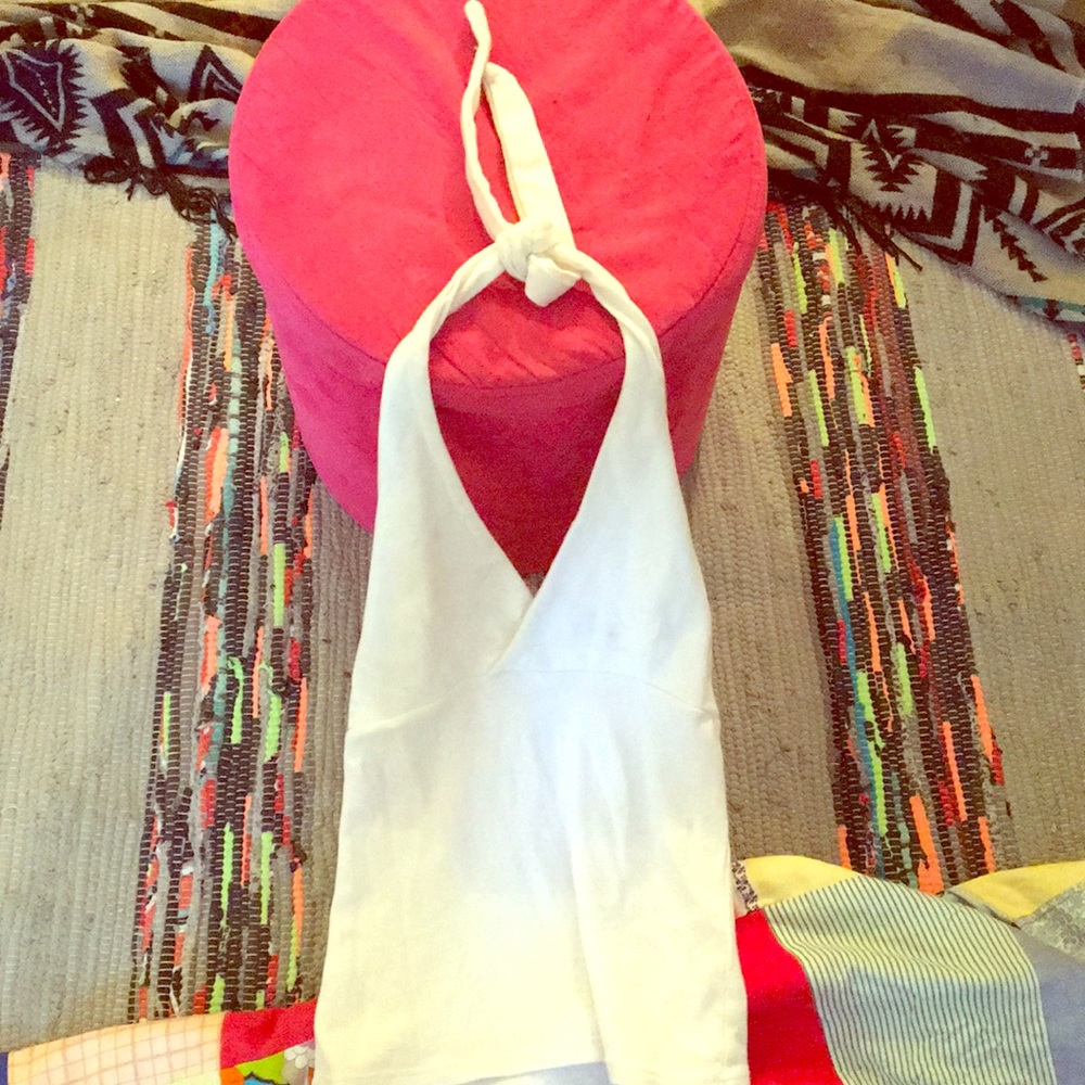 White halter top